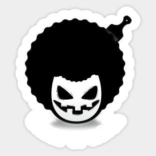 Fun Afro Halloween evil scary face Sticker